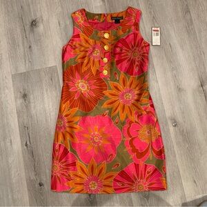 Jessica Howard Pink and Orange Floral Mini Dress